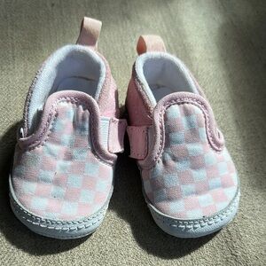 Pink Checkered Kids Slip-On Shoes